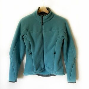 Marmot Polartec Blue Sherpa Fleece Full Zipper Warm Teddy Soft Jacket Size 4